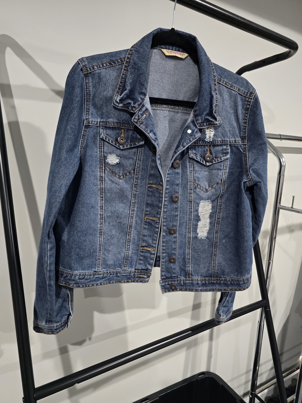 Highway Jeans Distressed Blue Denim Jacket